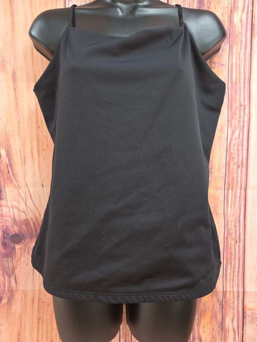 Nine West Black Spaghetti Strap Cami Tank Top Size XL - Picture 1 of 6